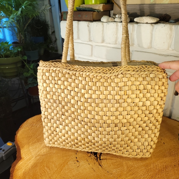 J. Crew Straw Zippered Tote Shoulder Bag - Picture 5 of 15